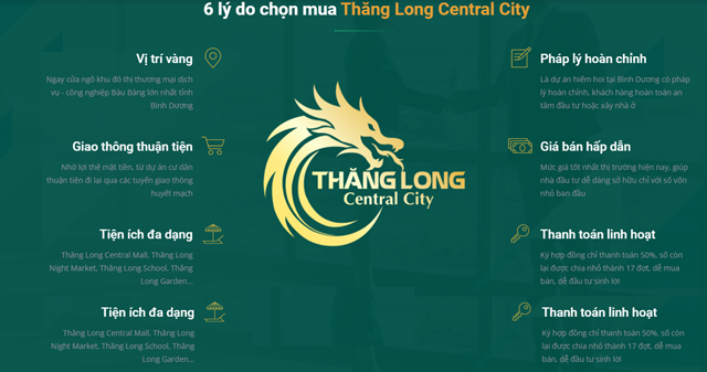 Lý do mua Dự án Thăng Long Central City, Thăng Long Market Bàu Bàng